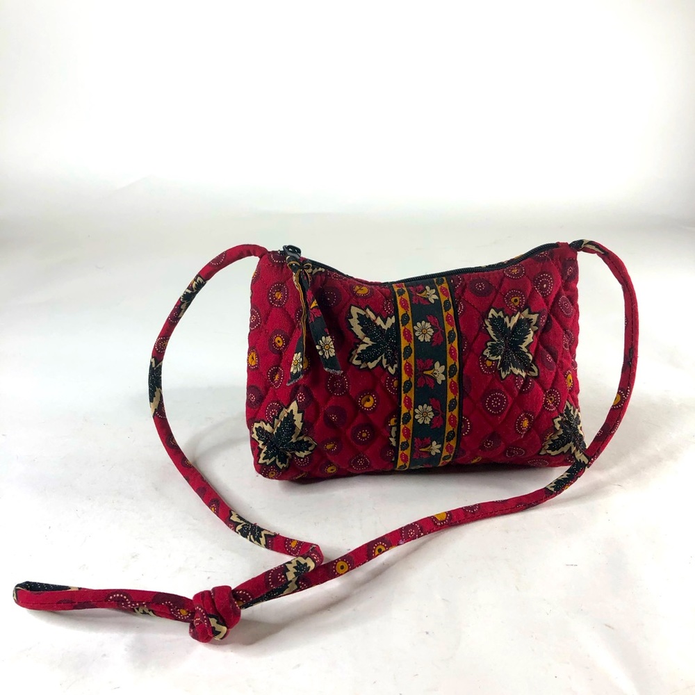 Vera Bradley Retired Rare Red Coin Petite Crossbody Handbag